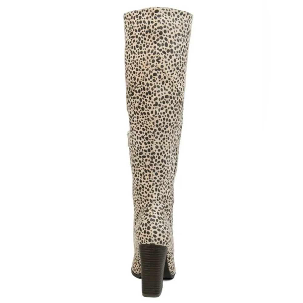 NWOB Journee Kyllie Wide Calf Boots Color:Light Brown/Black Cheetah Print 7.5WC - Picture 12 of 13